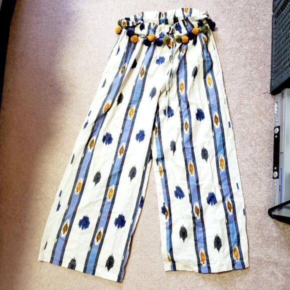 Anthropologie Wide Leg Cotton Pants - Picture 2 of 7
